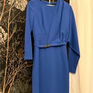 BGL Royal Blue Long Sleeve Dress